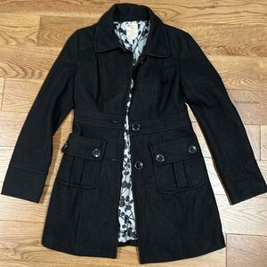 Women’s Pea Coat Black Color Tulle Brand from Nordstrom